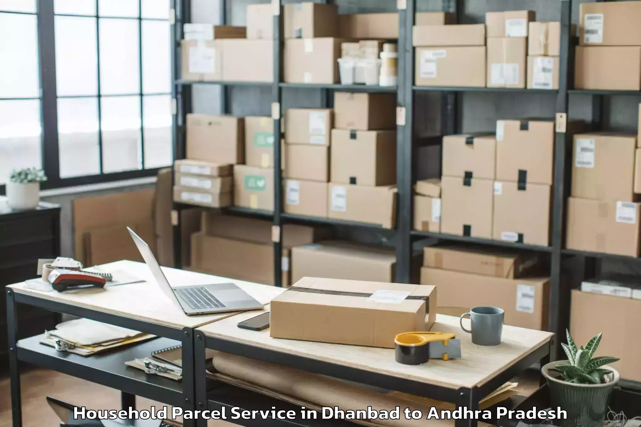 Easy Dhanbad to Chandarlapadu Household Parcel Booking